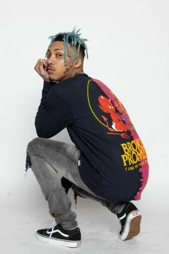 BROKEN PROMISES Shirts Play With Fire Split Dye L/S - BP X Hot Stuff