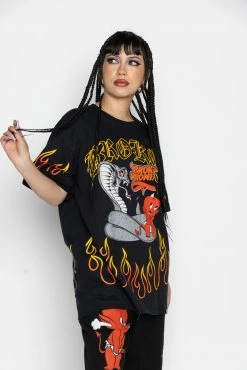 BROKEN PROMISES Shirts Cobra SST Black - BP X Hot Stuff