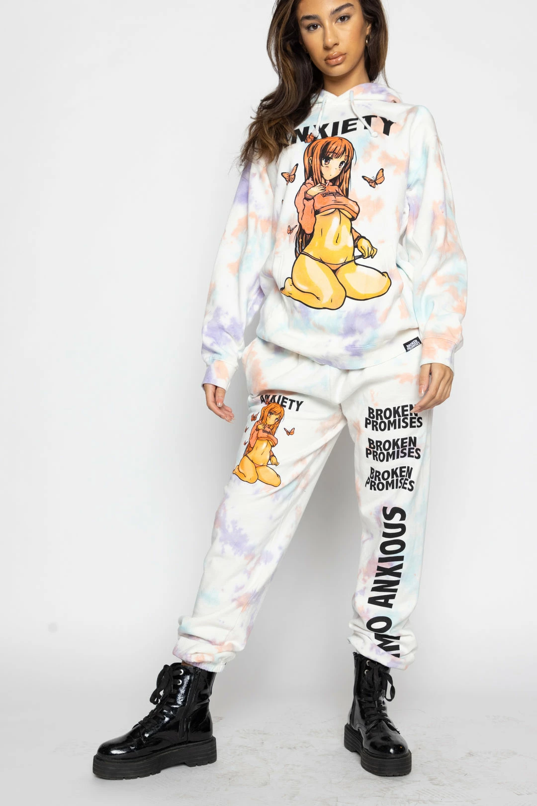 BROKEN PROMISES Anxiety Tie Dye Sweats Confetti Bottoms 3 BROKEN PROMISES Anxiety Tie Dye Sweats Confetti Bottoms