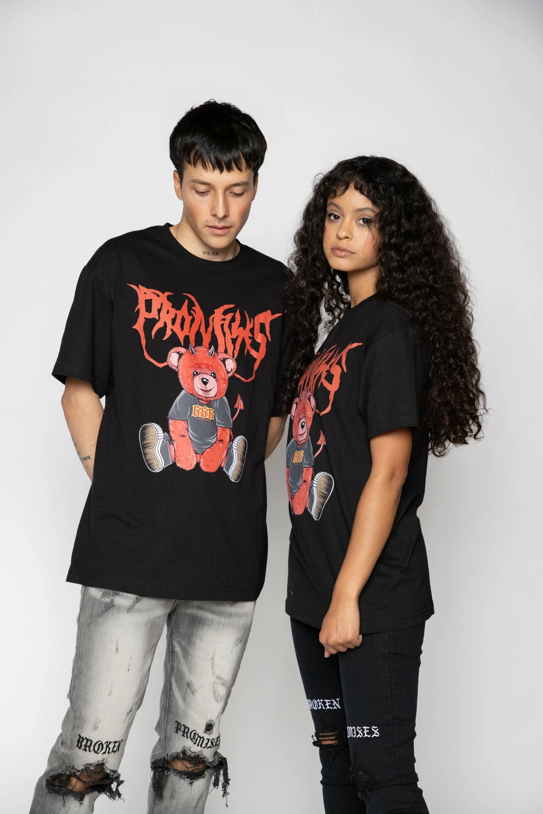 BROKEN PROMISES Shirts Damien S/S Tee Blk 13 BROKEN PROMISES Shirts Damien S/S Tee Blk