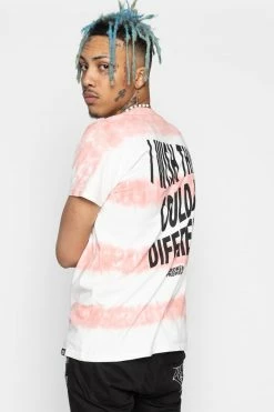 BROKEN PROMISES Star Shopping Tie Dye Tee Pink