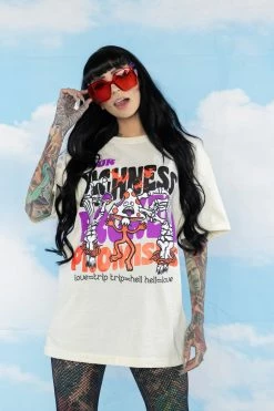 BROKEN PROMISES Love Trip Tee Natural - BPxYH