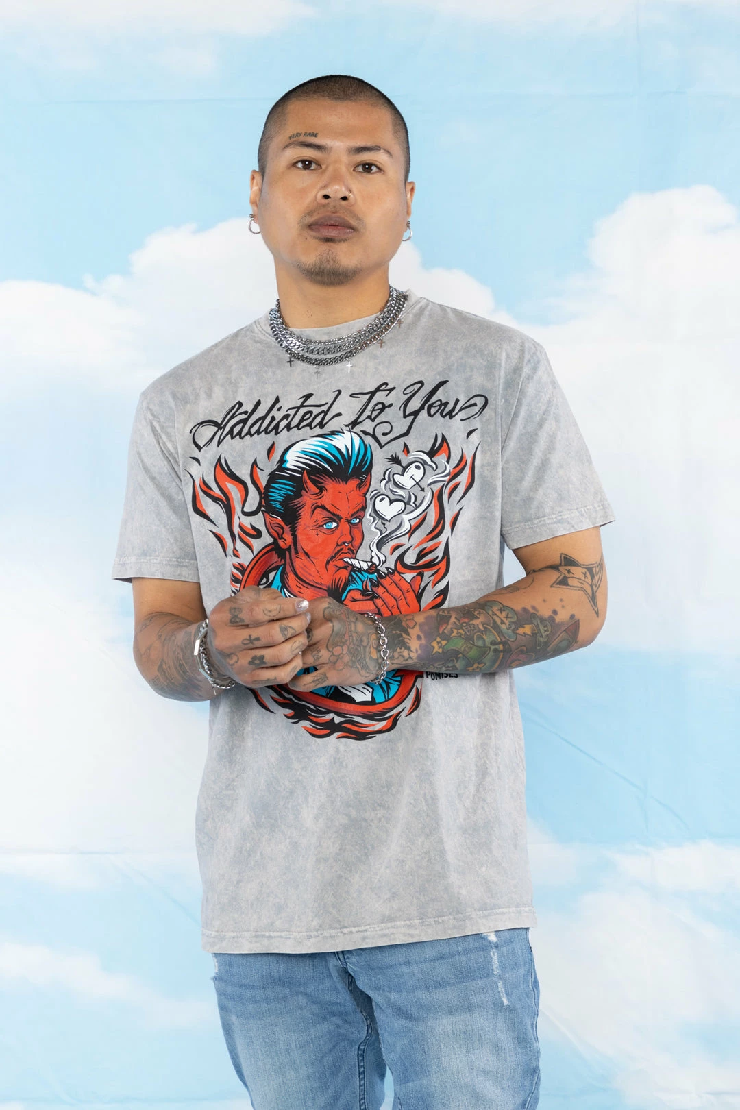 BROKEN PROMISES Addicted To You SST Grey Mineral Wash - BPxYH Shirts 5 BROKEN PROMISES Addicted To You SST Grey Mineral Wash - BPxYH Shirts