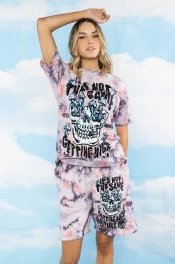 BROKEN PROMISES Shirts Magical Mushrooms Crystal Wash Tee - BPxYH