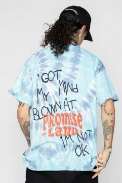 BROKEN PROMISES Mind Blown Tie Dye Tee Blue Shirts