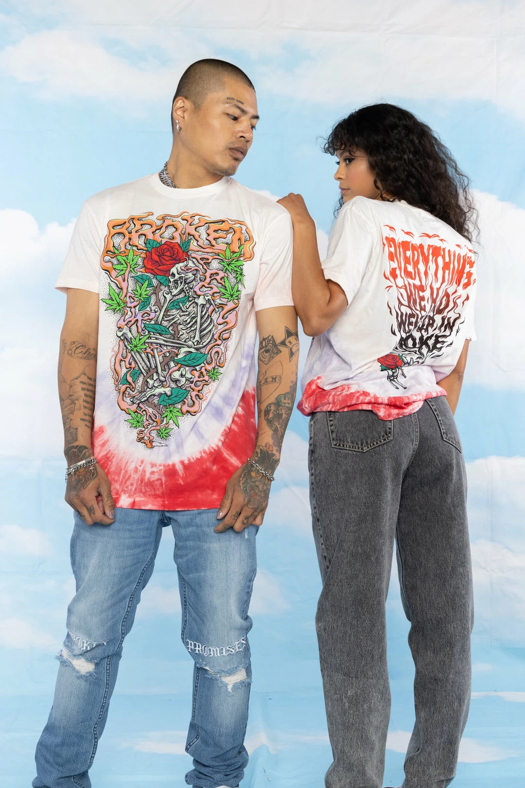 BROKEN PROMISES Up In Smoke V-Dye S/S Tee - BPxYH Shirts 6 BROKEN PROMISES Up In Smoke V-Dye S/S Tee - BPxYH Shirts