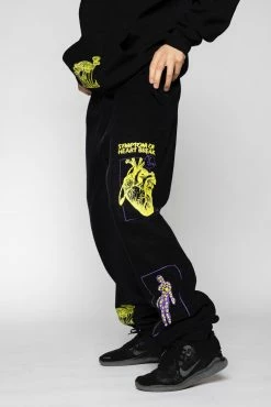 BROKEN PROMISES Bottoms Delirious Sweatpants Black