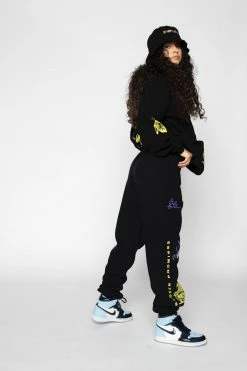 BROKEN PROMISES Bottoms Delirious Sweatpants Black