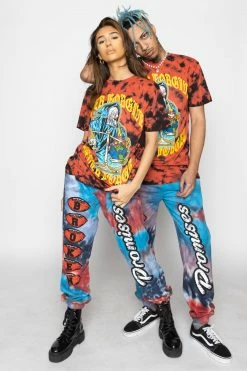 BROKEN PROMISES Shirts Never Forgive Red/Blk Crystal Wash Tee 19 BROKEN PROMISES Shirts Never Forgive Red/Blk Crystal Wash Tee