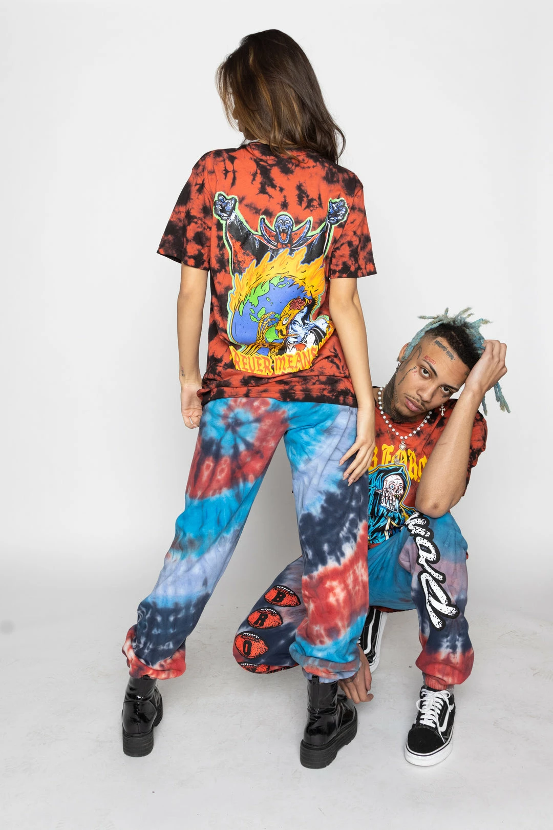 BROKEN PROMISES Shirts Never Forgive Red/Blk Crystal Wash Tee 9 BROKEN PROMISES Shirts Never Forgive Red/Blk Crystal Wash Tee