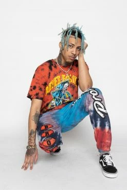 BROKEN PROMISES Shirts Never Forgive Red/Blk Crystal Wash Tee 22 BROKEN PROMISES Shirts Never Forgive Red/Blk Crystal Wash Tee