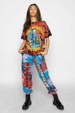 BROKEN PROMISES Shirts Never Forgive Red/Blk Crystal Wash Tee 23 BROKEN PROMISES Shirts Never Forgive Red/Blk Crystal Wash Tee