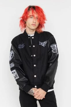 CASH Graveyard Varsity Jacket Black