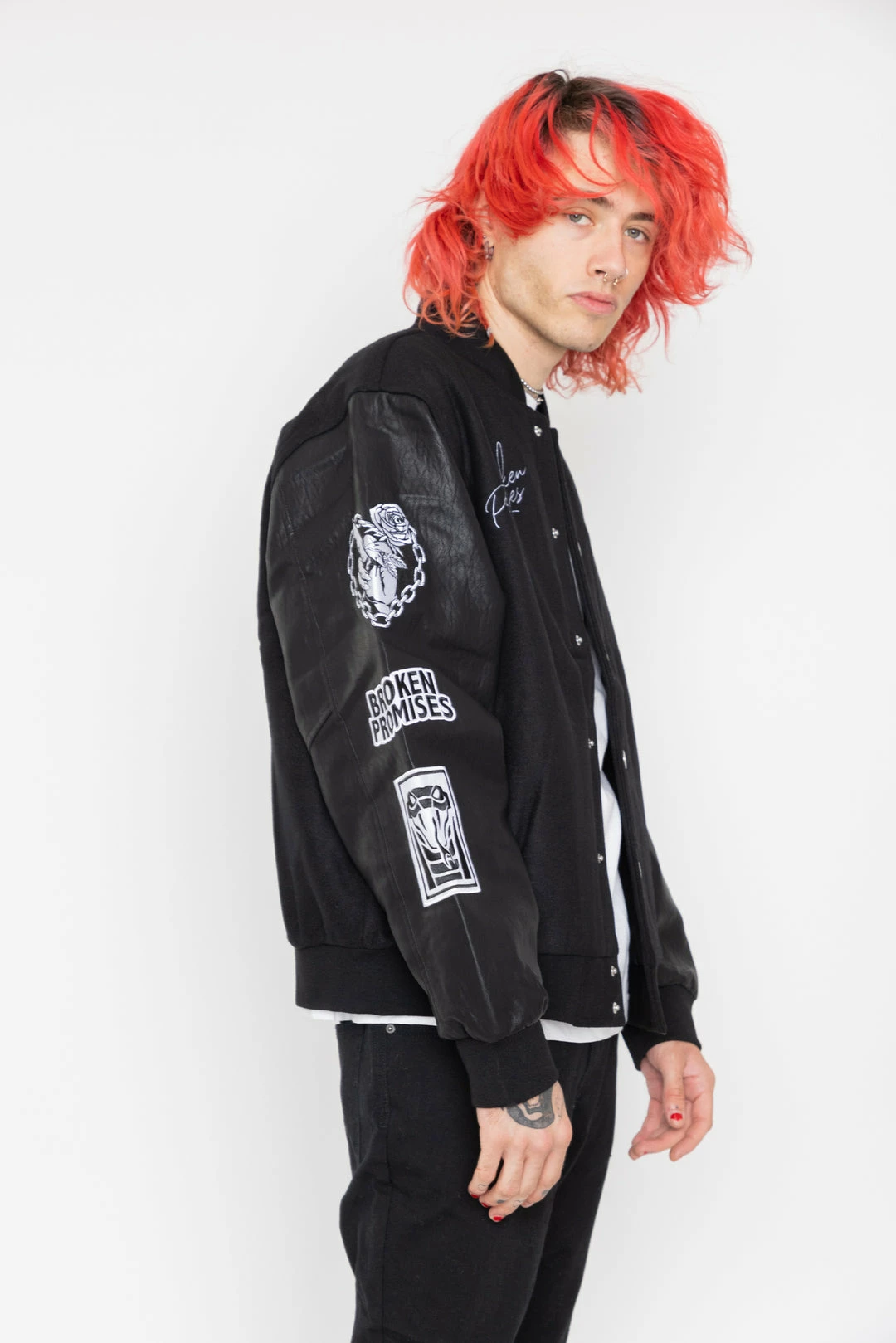 CASH Graveyard Varsity Jacket Black 12 CASH Graveyard Varsity Jacket Black