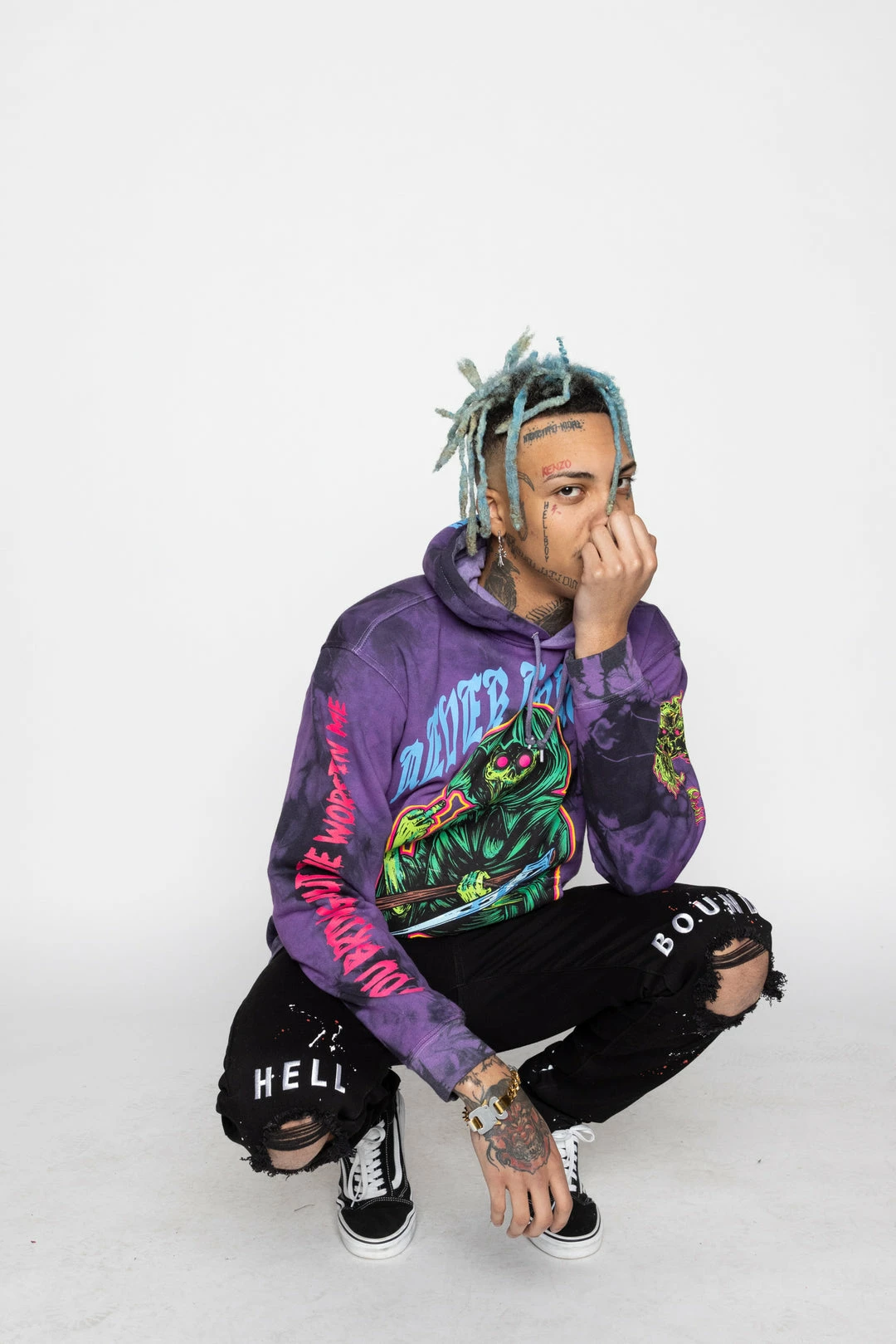 BROKEN PROMISES Hoodies Grave Goblin Hoodie Purple Tie Dye 13 BROKEN PROMISES Hoodies Grave Goblin Hoodie Purple Tie Dye