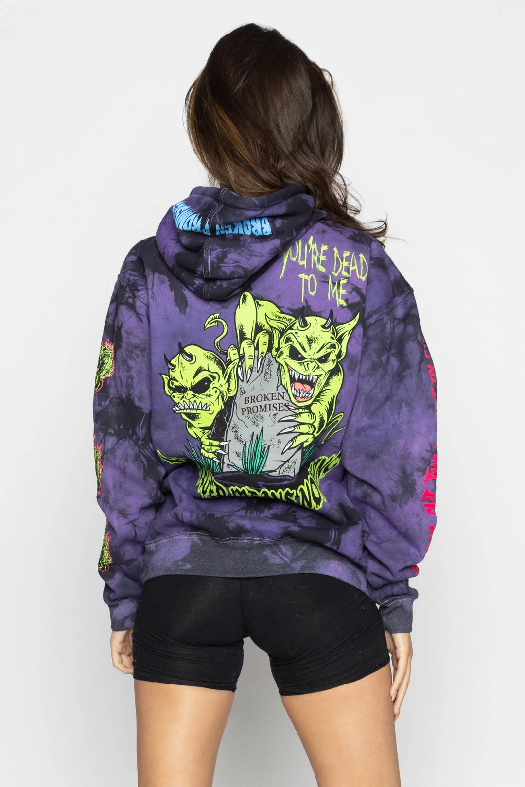 BROKEN PROMISES Hoodies Grave Goblin Hoodie Purple Tie Dye 11 BROKEN PROMISES Hoodies Grave Goblin Hoodie Purple Tie Dye