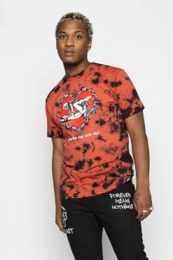 BROKEN PROMISES Love Feels Like Tie Dye Tee Red