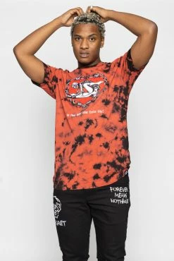 BROKEN PROMISES Love Feels Like Tie Dye Tee Red