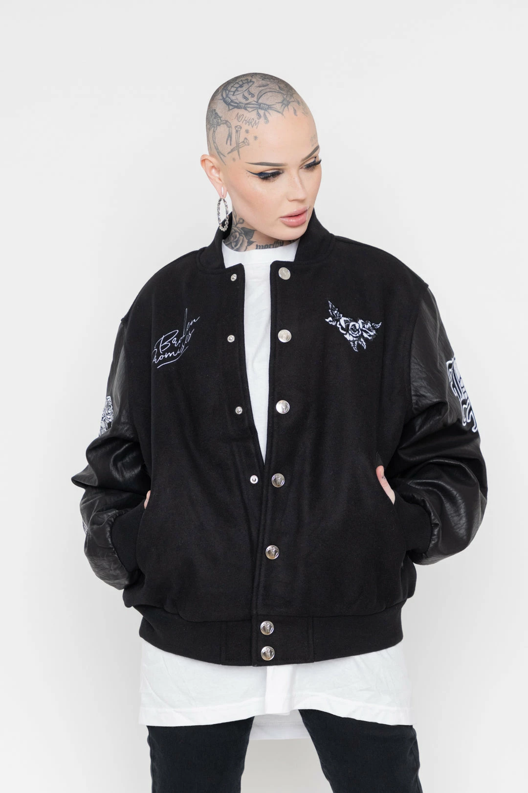 CASH Graveyard Varsity Jacket Black 8 CASH Graveyard Varsity Jacket Black