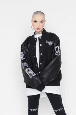 CASH Graveyard Varsity Jacket Black 25 CASH Graveyard Varsity Jacket Black