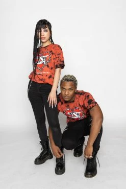 BROKEN PROMISES Love Feels Like Tie Dye Tee Red