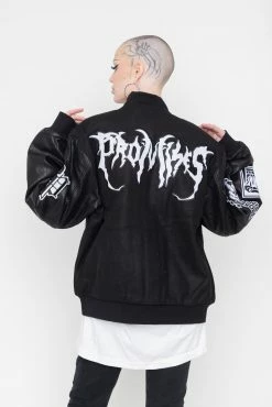 CASH Graveyard Varsity Jacket Black 17 CASH Graveyard Varsity Jacket Black