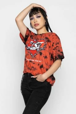 BROKEN PROMISES Love Feels Like Tie Dye Tee Red