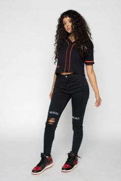 BROKEN PROMISES Batter Up Cropped Jersey