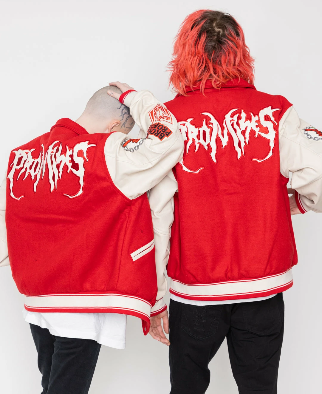 BROKEN PROMISES Graveyard Varsity Jacket Red Outerwear 12 BROKEN PROMISES Graveyard Varsity Jacket Red Outerwear