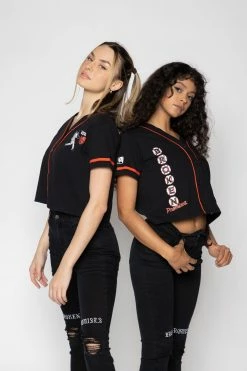 BROKEN PROMISES Batter Up Cropped Jersey
