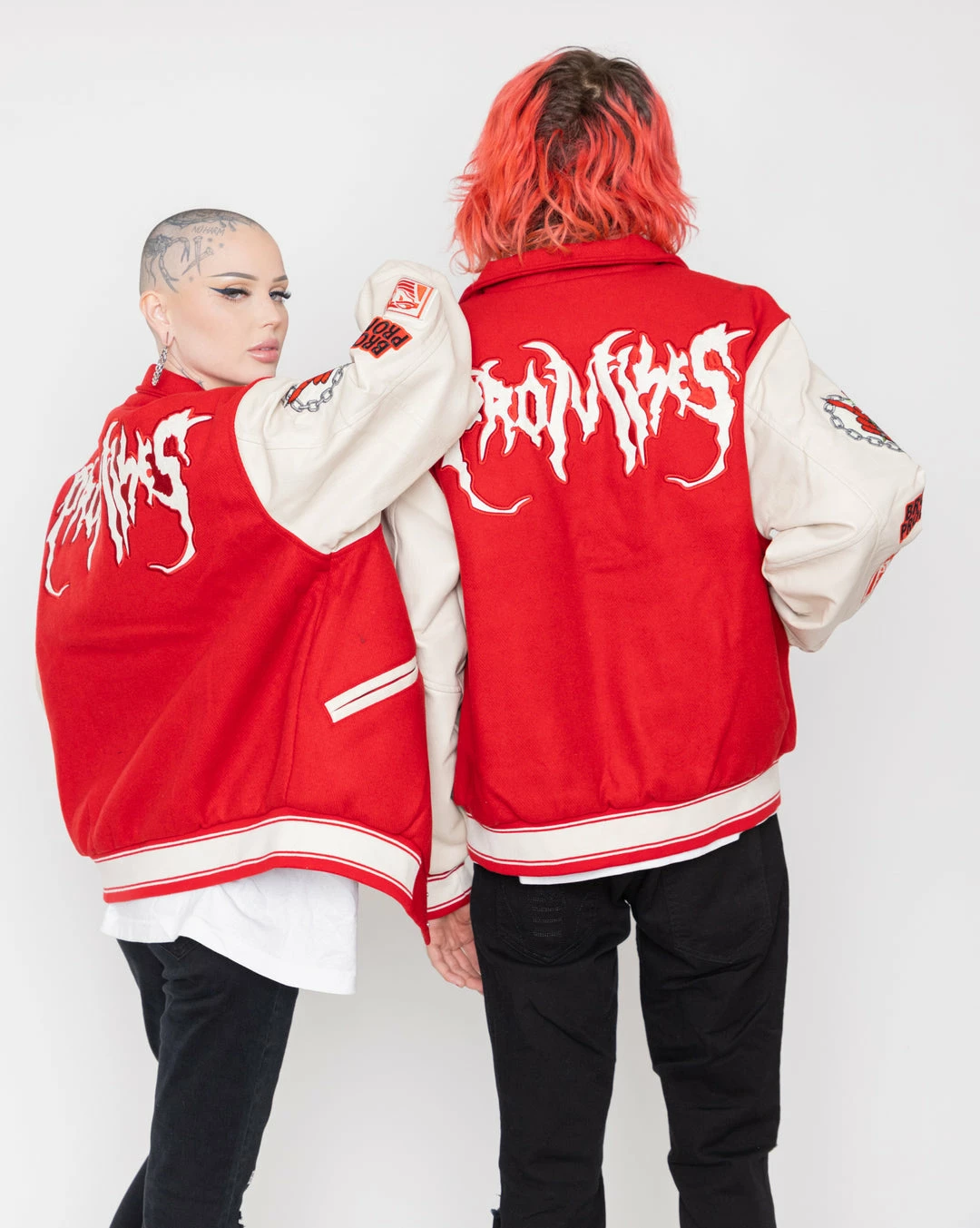 BROKEN PROMISES Graveyard Varsity Jacket Red Outerwear 9 BROKEN PROMISES Graveyard Varsity Jacket Red Outerwear