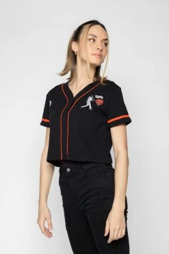 BROKEN PROMISES Batter Up Cropped Jersey