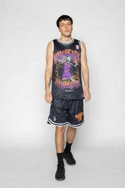 BROKEN PROMISES Fade Away Basketball Jersey Black Shirts