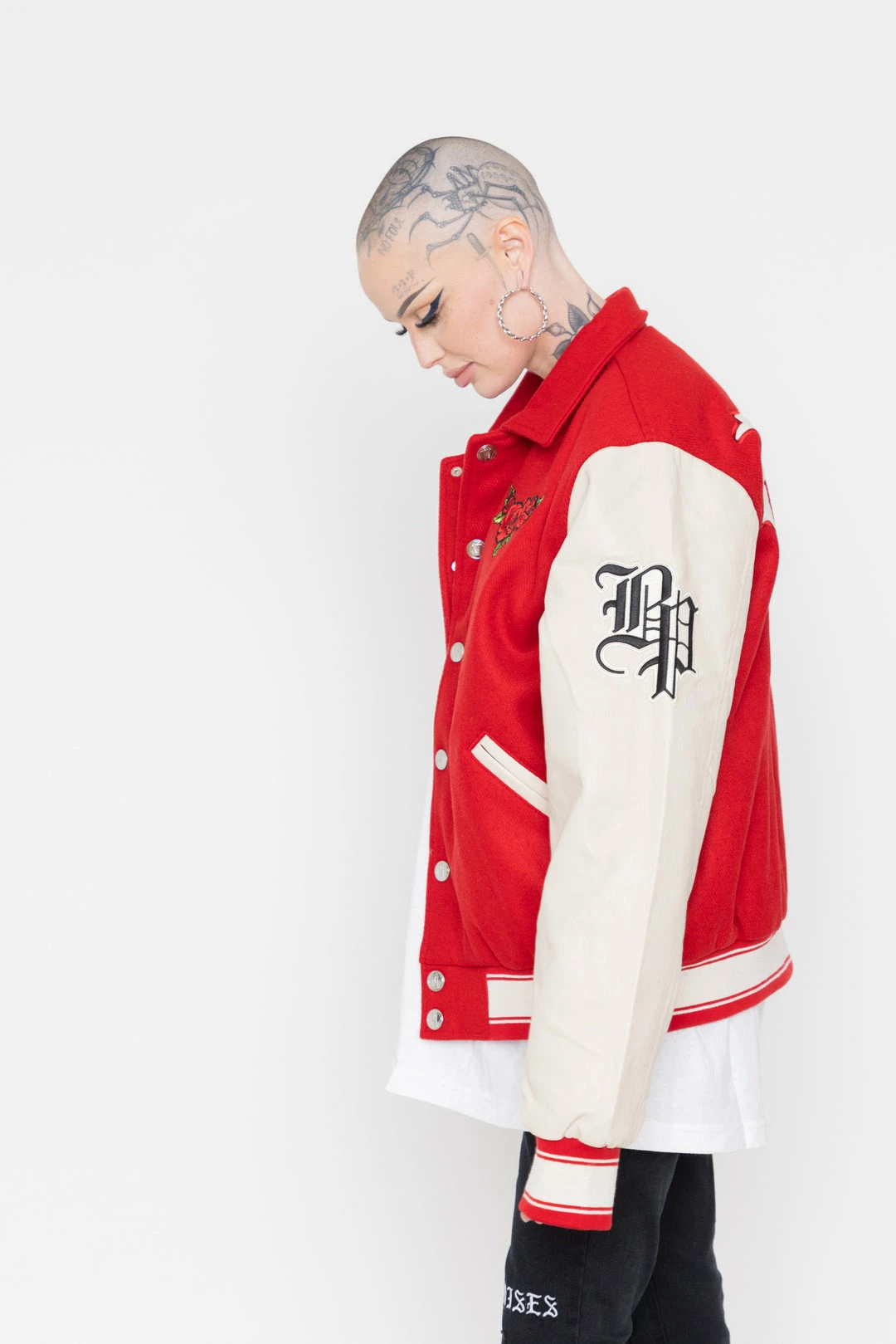 BROKEN PROMISES Graveyard Varsity Jacket Red Outerwear 11 BROKEN PROMISES Graveyard Varsity Jacket Red Outerwear