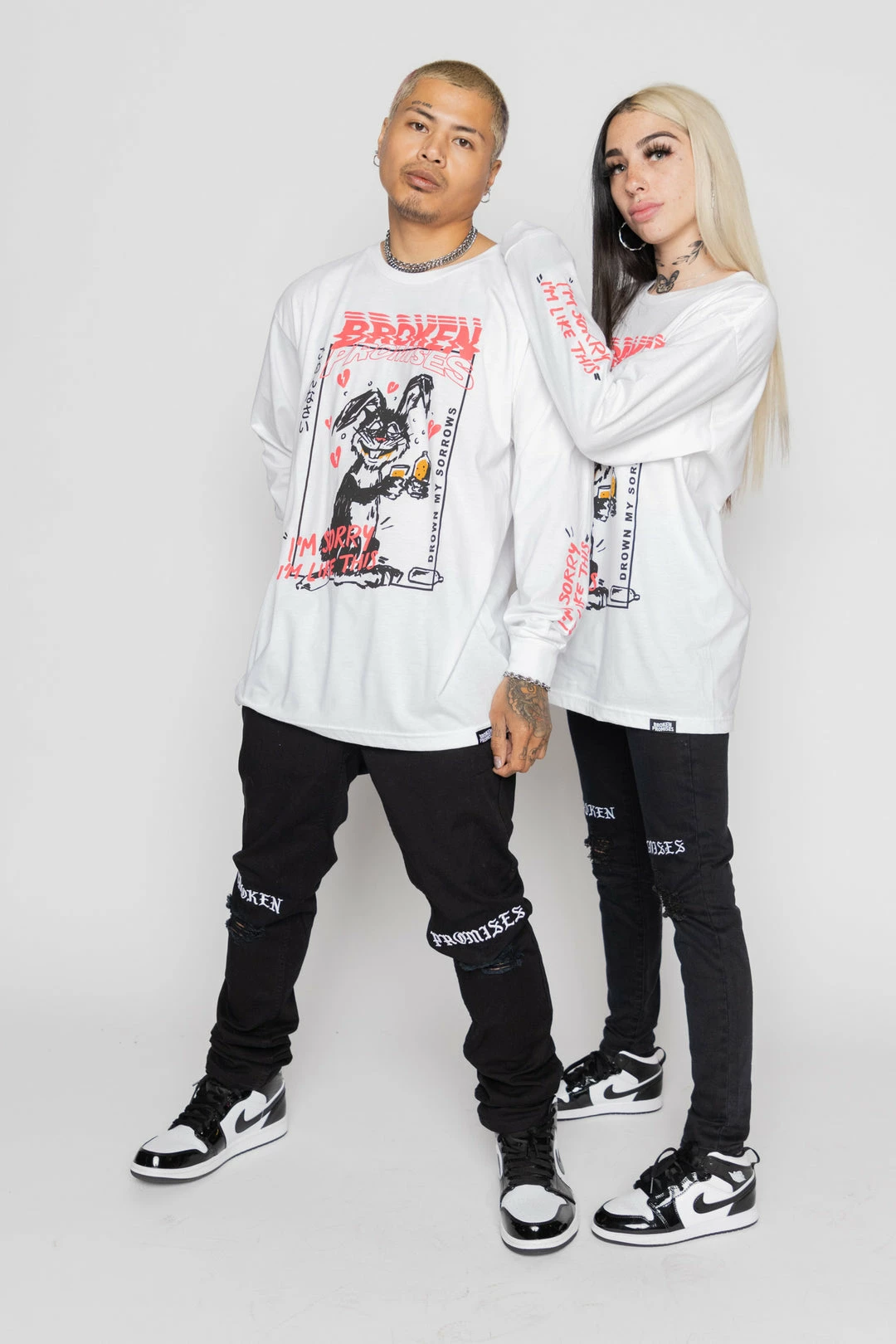 BROKEN PROMISES Shirts Drown My Sorrows L/S White 4 BROKEN PROMISES Shirts Drown My Sorrows L/S White