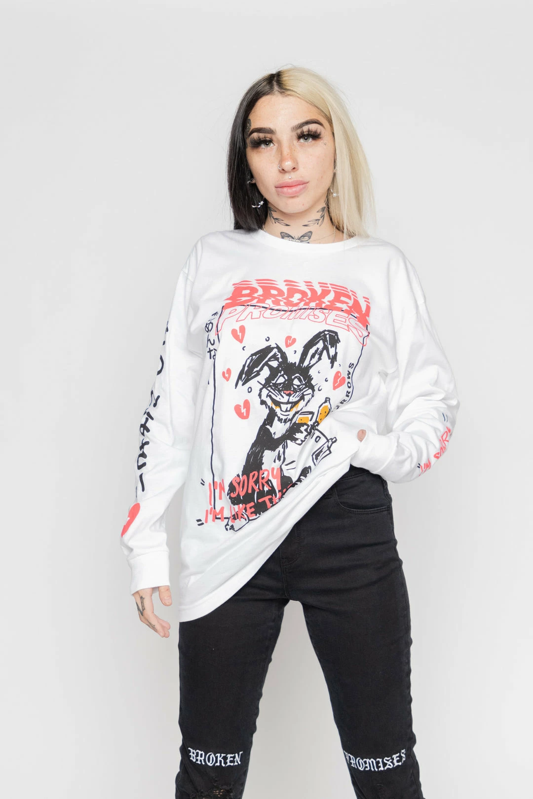 BROKEN PROMISES Shirts Drown My Sorrows L/S White 19 BROKEN PROMISES Shirts Drown My Sorrows L/S White