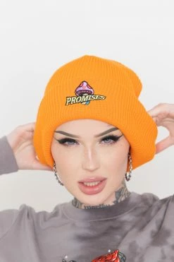 BROKEN PROMISES BP Shroom Beanie Orange Headwear