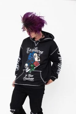CASH True Sadness Contrast Stitch Hoodie