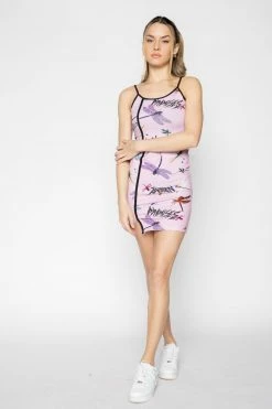 BROKEN PROMISES Womens Dragonflies Tank Dress