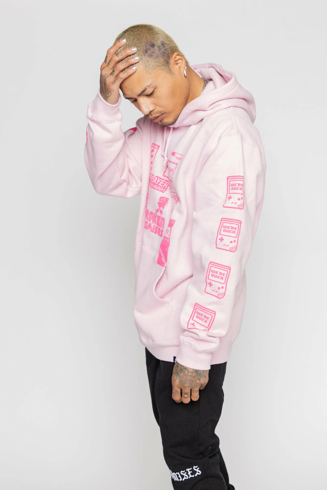 BROKEN PROMISES Don't Play Games Hoodie Pink Hoodies 17 BROKEN PROMISES Don't Play Games Hoodie Pink Hoodies
