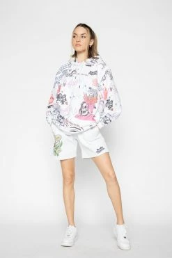 BROKEN PROMISES Bottoms Honey Bee White Shorts