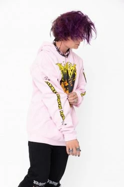 BROKEN PROMISES Hoodies Sad Songs Hoodie Pink