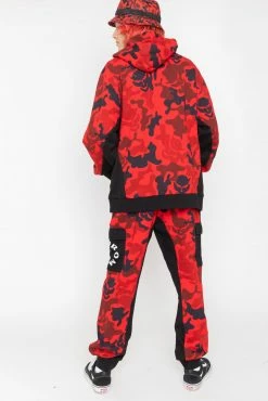 BROKEN PROMISES Demon Camo Hoodie - Red Hoodies