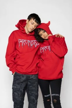 BROKEN PROMISES Headbang Horn Hoodie Red Horn Hoodies 36 BROKEN PROMISES Headbang Horn Hoodie Red Horn Hoodies