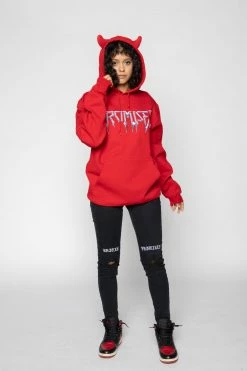 BROKEN PROMISES Headbang Horn Hoodie Red Horn Hoodies 37 BROKEN PROMISES Headbang Horn Hoodie Red Horn Hoodies