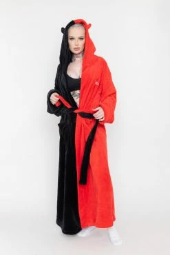Broken Promises Sales 15 BROKEN PROMISES Red/Black Split Devil Horn Robe
