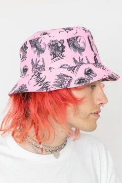 BROKEN PROMISES Headwear Secret Crush Pink Bucket Hat