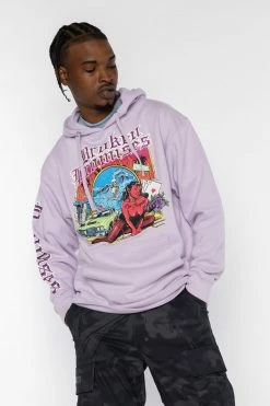 BROKEN PROMISES Hoodies Back To The Hood Lavender Hoodie