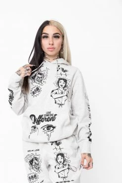 BROKEN PROMISES Hoodies Bye My Love Hoodie Heather Grey