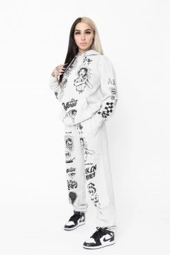 BROKEN PROMISES Bye My Love Sweatpants Grey